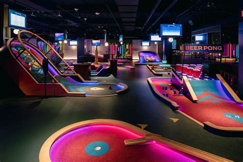 indoor mini golf.
